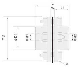 TS3K型鍵槽法蘭膜片聯(lián)軸器